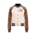 Queen Kerosin Rock N Roll Jacket Panther Print Ecru / XS