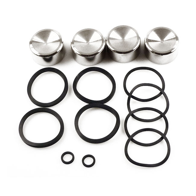 Rear Brake Caliper Piston & Seal Rebuild Kit for Harley 00-07 Big Twin (4 pistons incl. seal kit) (Replaces OEM: 44313-01)