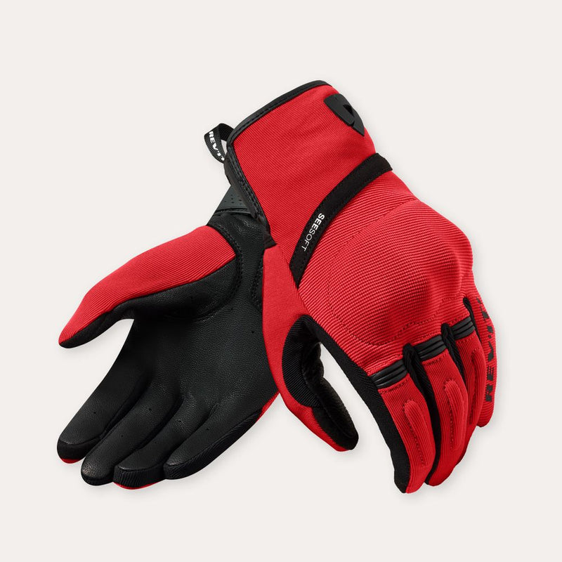 REV'IT! Mosca 2 Motorcycle Gloves Red/Black / S  - Customhoj
