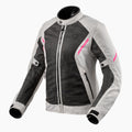 REV'IT! Torque 2 H2O Ladies Motorcycle Jacket Black/Light Grey / 34