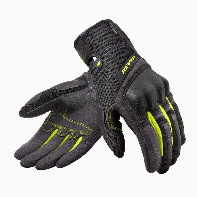 REV'IT! Volcano Ladies Motorcycle Gloves Black/Neon Yellow / XS