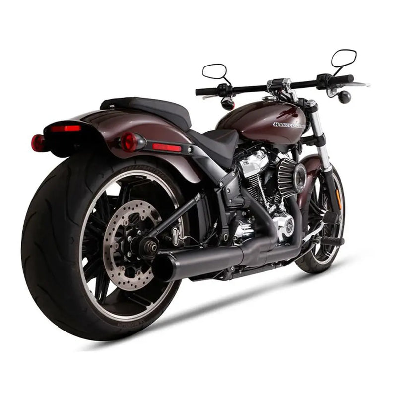 Rinehart 2-into-1 musta M8 pakoputkisto Harley:lle