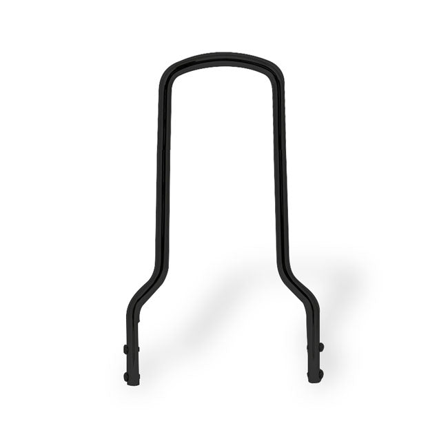 Round Bar Regular Top Sissy Bar Uprights Black / 8.75" (22.2cm) wide x 15" (38.1cm) high