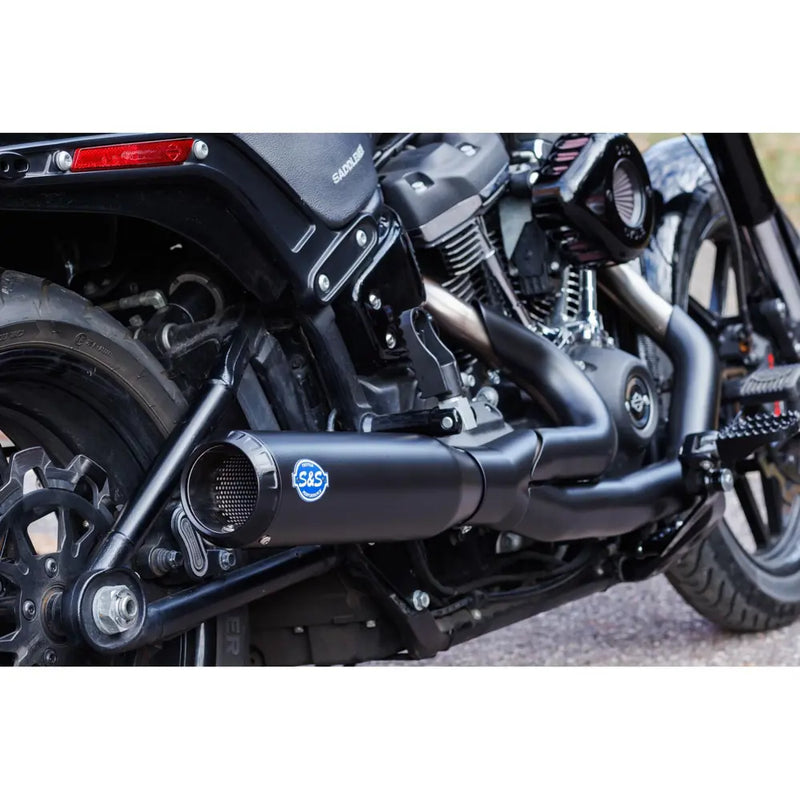 S&S Qualifier Stainless Steel 2-into-1 Exhaust System for Harley 18-24 Softail (excl. FXLRST) / Black  - Customhoj