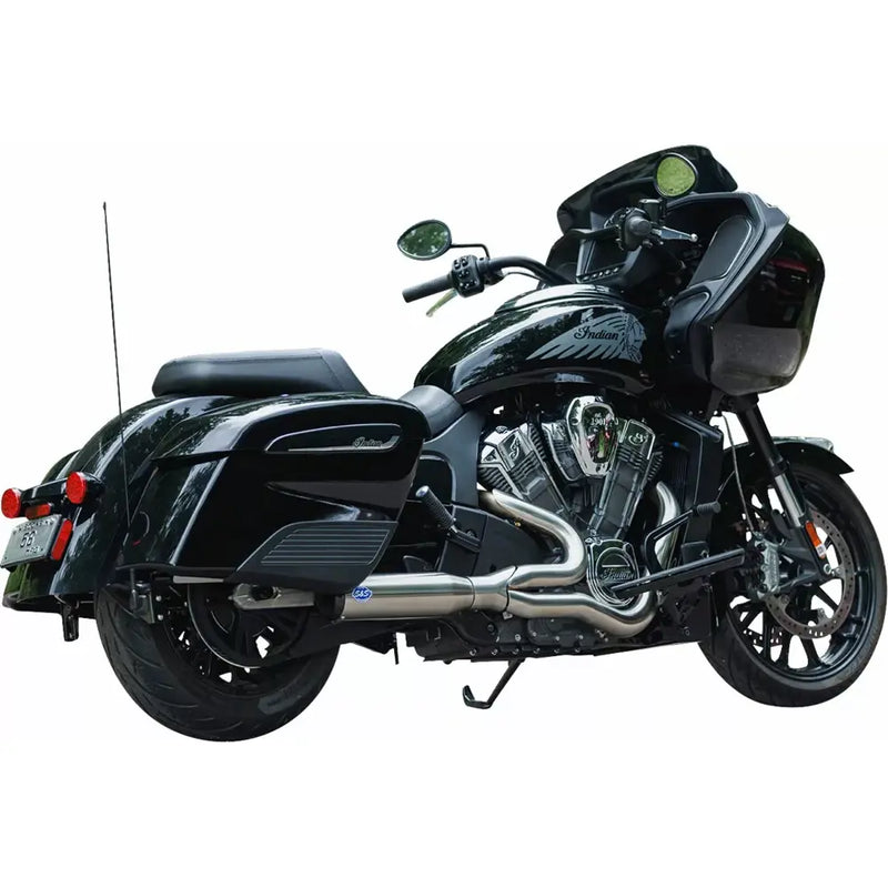 S&S Qualifier Stainless Steel 2-into-1 Exhaust System for Indian  - Customhoj