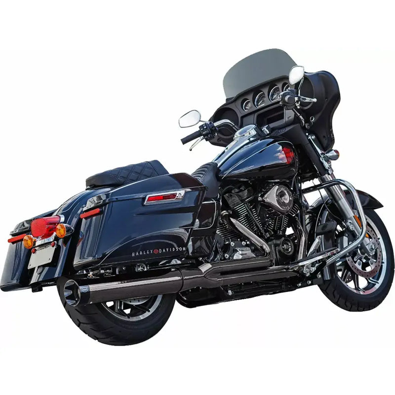 S&S Sidewinder 2-into-1 Exhaust System for Harley 17-24 Touring / Lava Chrome / Without catalytic converter  - Customhoj