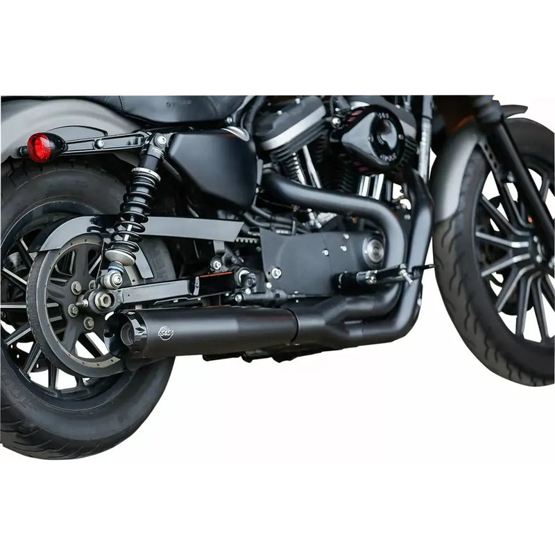 S&S SuperStreet 2-into-1 Exhaust System for Harley 14-22 XL Sportster / Black / Without catalytic converter  - Customhoj