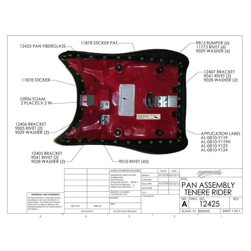 Saddlemen Adventure Solo Seat for Yamaha 11-20 Super Tenere / ES XTZ1200 / E  - Customhoj