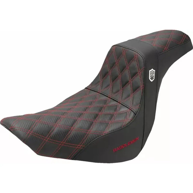 Saddlemen Pro Sdc Preformance Gripper Seats for Harley 18-23 Softail FXLR / FXLRS / FXLRST / FLSB / Without Backrest / Black/Red