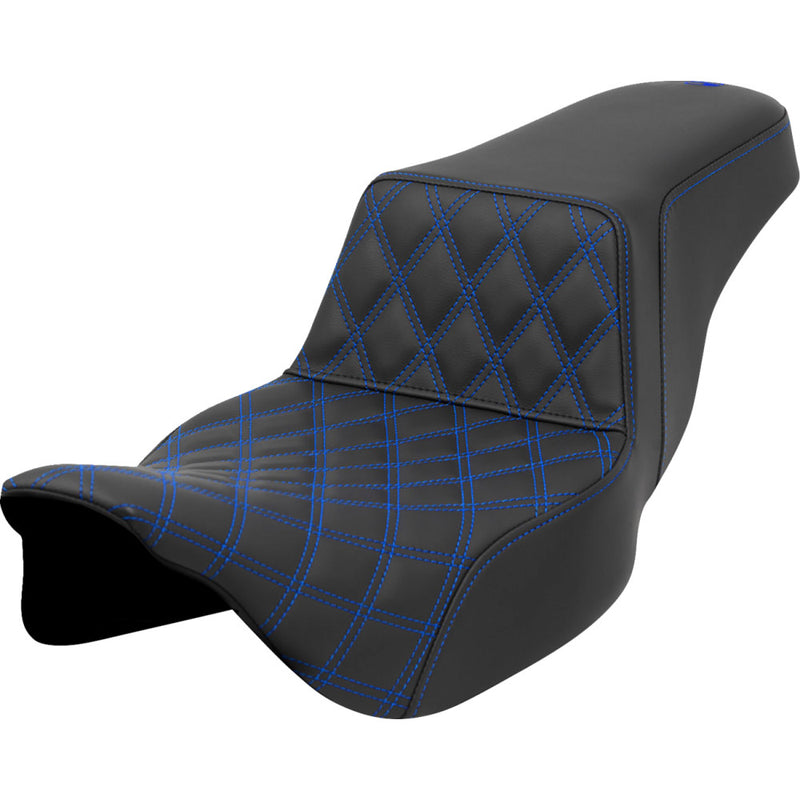 Saddlemen Step-Up Extended Reach Front Lattice Stitch for Harley 08-25 Touring (excl. 23-25 CVO; 24-25 Road Glide / Street Glide) / Black / Blue  - Customhoj