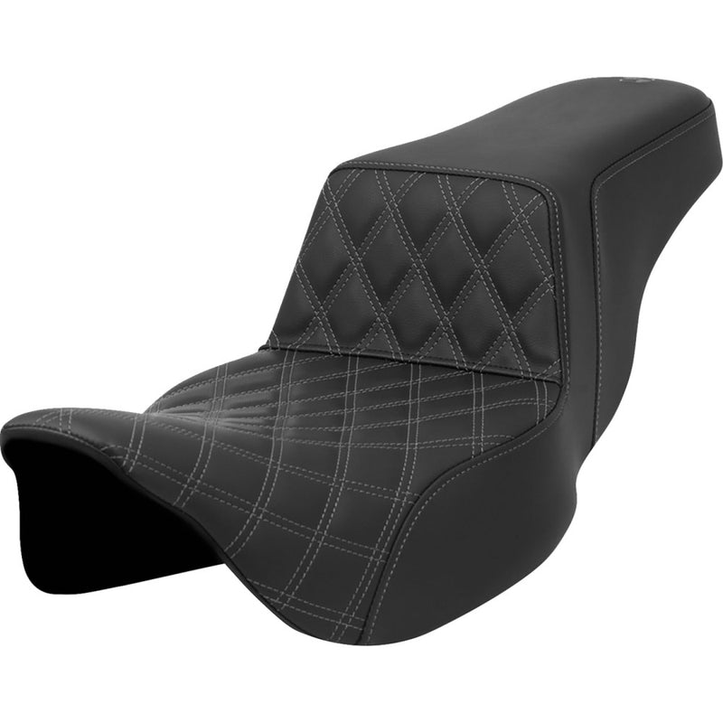 Saddlemen Step-Up Extended Reach Front Lattice Stitch for Harley 08-25 Touring (excl. 23-25 CVO; 24-25 Road Glide / Street Glide) / Black / Gray  - Customhoj