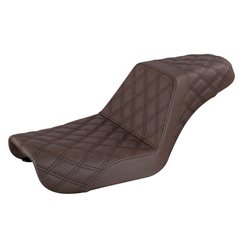 Saddlemen Step-Up Lattice Stitch for Harley 04-05 Dyna (excl. Wide Glide) / Brown / Black  - Customhoj