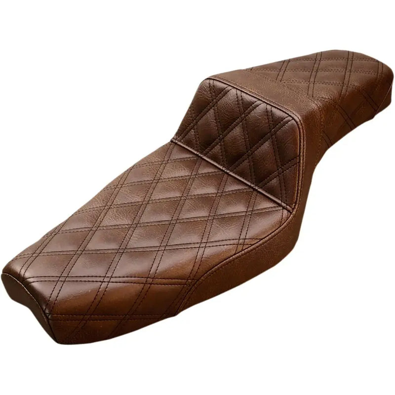 Saddlemen Step-Up Lattice Stitch for Harley 04-22 XL Sportster (with 17 liter tank) / Brown / Black  - Customhoj
