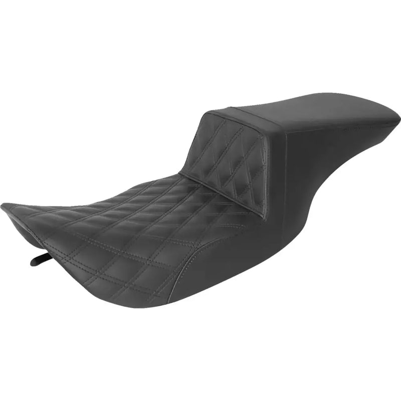 Saddlemen Tour Step-Up Motorcycle Seat for Harley 97-07 Touring Road King / Street Glide (excl. Road King Custom) / Without Backrest / Front Lattice Stitch  - Customhoj
