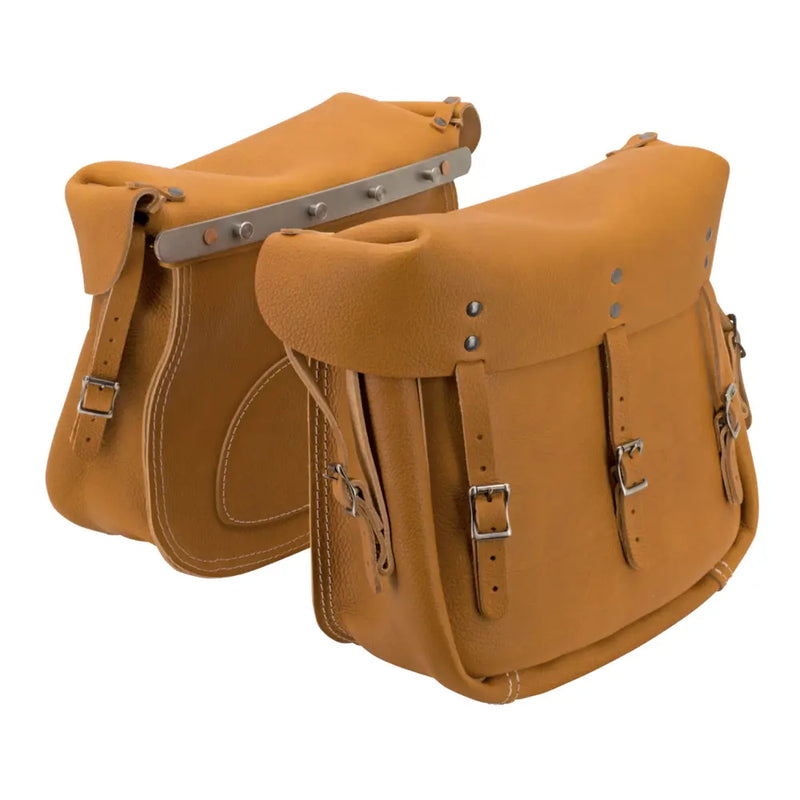 Samwel Military 45" Saddlebags for Harley 45" WLA/WLC Flathead / Brown  - Customhoj
