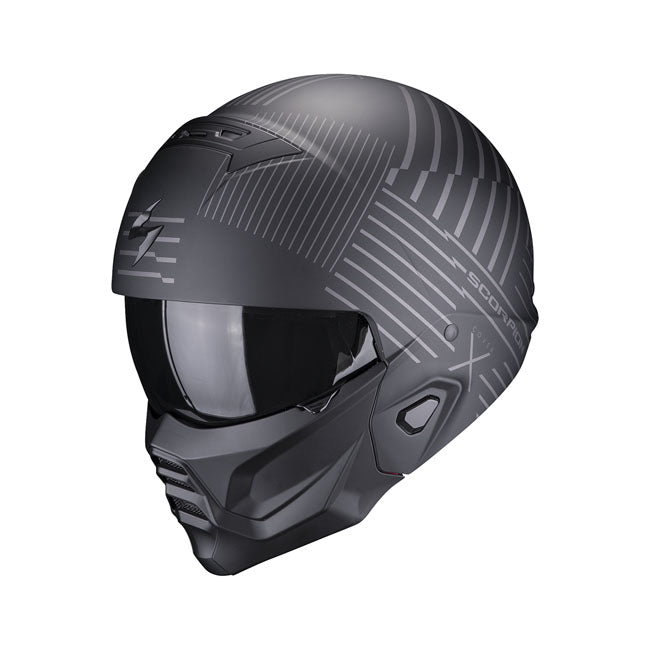 Scorpion Exo-Combat II Motorcycle Helmet Matte Black / Silver / XS (53-54cm)