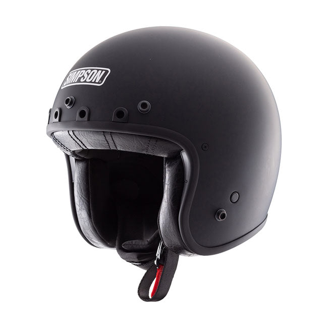 Simpson Chopper Open Motorcycle Helmet Matte Black / XS (53-54cm)  - Customhoj