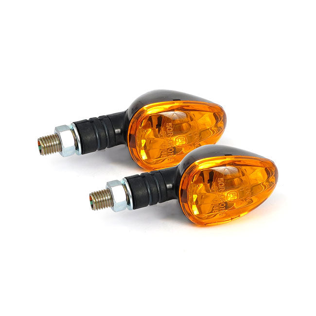 SMP Little Duke Motorcycle Turn Signals Black  - Customhoj