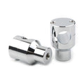 SMP Round Top Motorcycle Handlebar Risers 2" (5.1cm) / Chrome  - Customhoj