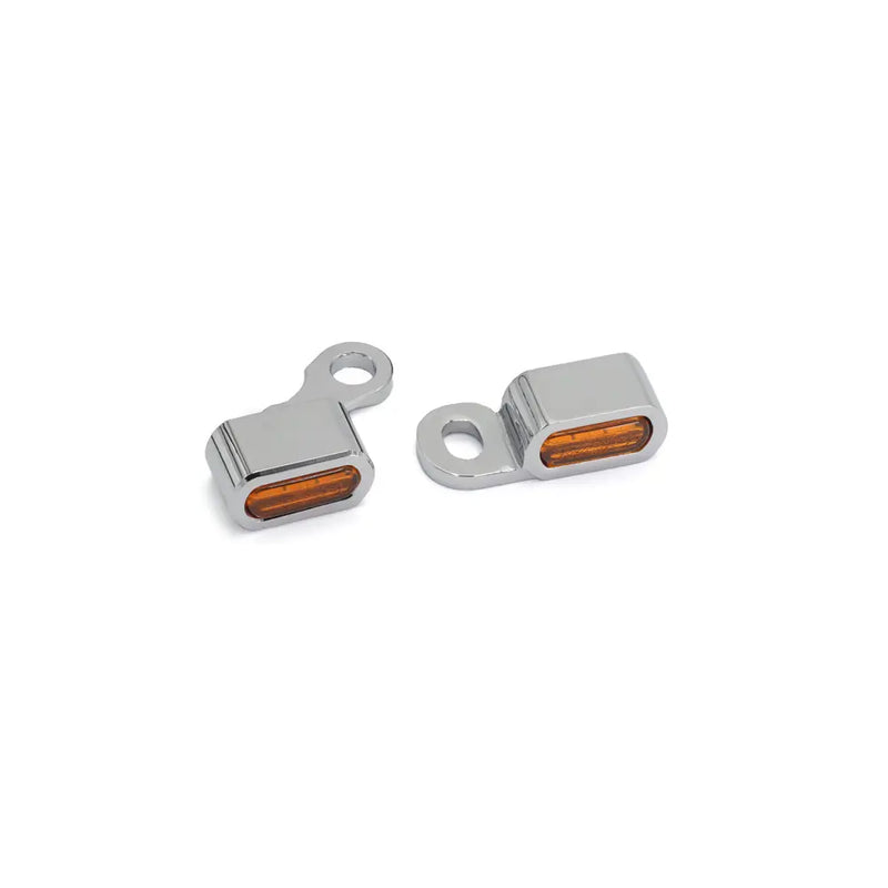 SMP Vision Below Bar LED Turn Signals for Harley 00-14 Softail / Chrome / Orange