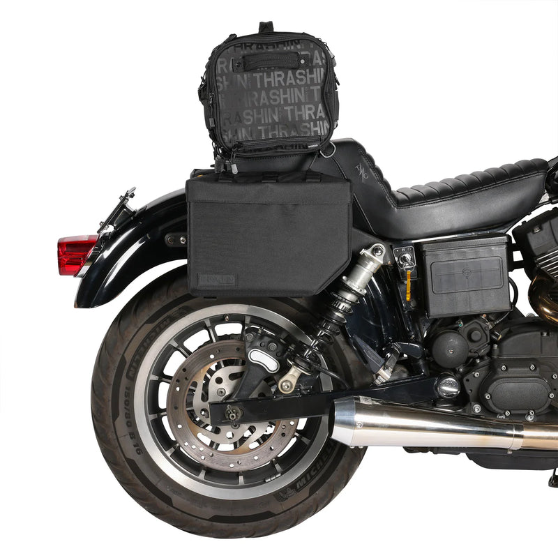 Thrashin Supply Escape Base 18L Throw-Over Motorcycle Saddlebag Set  - Customhoj