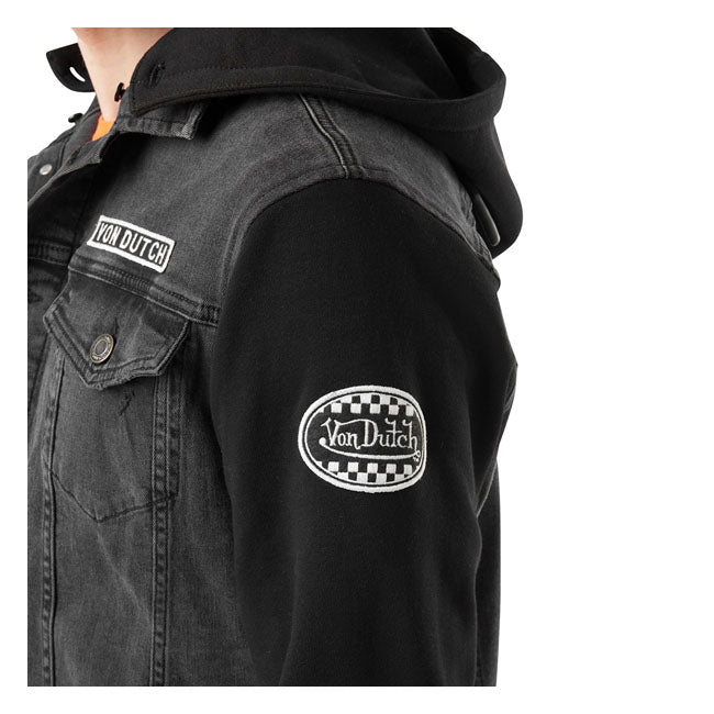 Von Dutch Black Denim Jacket  - Customhoj