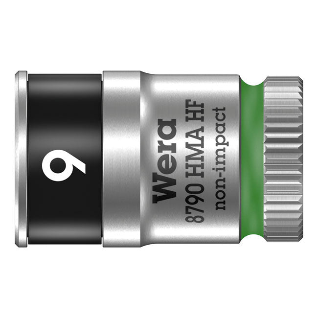 Wera Sockets 9mm Wera Zyklop 1/4" Socket with Holding Function Metric Sizes Customhoj