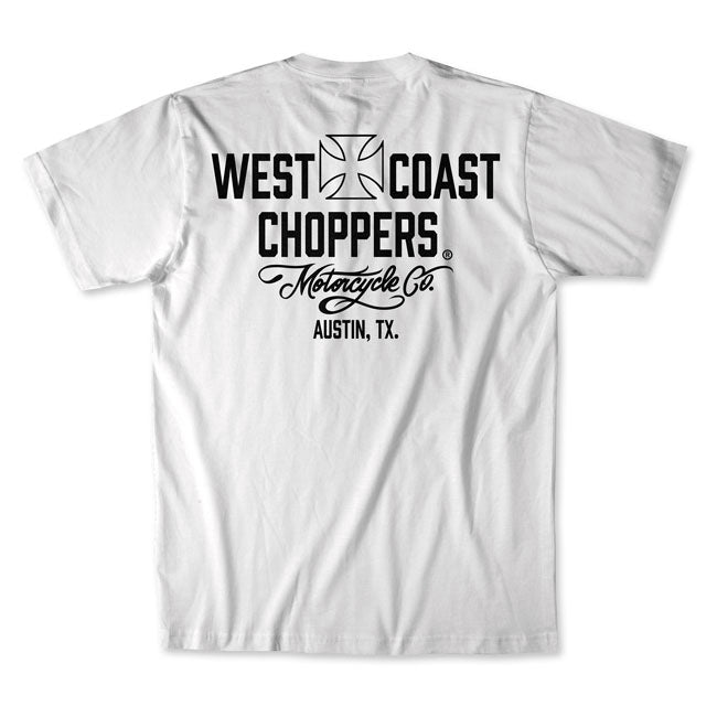 West Coast Choppers Motorcycle T-Shirt White/Black / S  - Customhoj