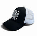 West Coast Choppers OG Cross Cap Black/White  - Customhoj