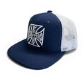 West Coast Choppers OG Cross Flatbill Cap Navy/White  - Customhoj