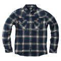 West Coast Choppers Outlaw Flannel Shirt Blue/Beige / S  - Customhoj