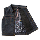 West Coast Choppers x 13 1/2 Dominator RAW Denim Motorcycle Vest  - Customhoj