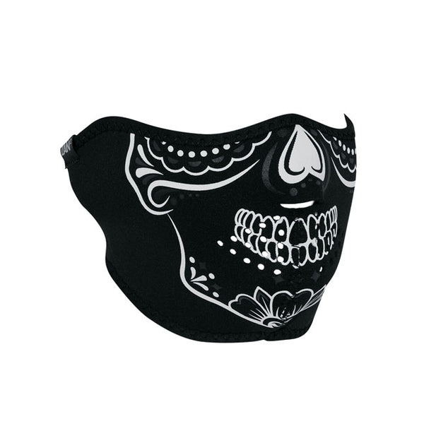 Zanheadgear Half Mask Neoprene Calavera Glow In The Dark