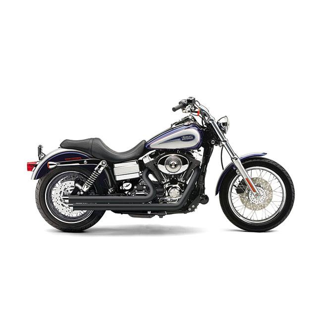 Cobra HD Dyna Exhaust System Cobra Speedster SlashDown Exhaust Black / Chrome Dyna 91-17 Customhoj