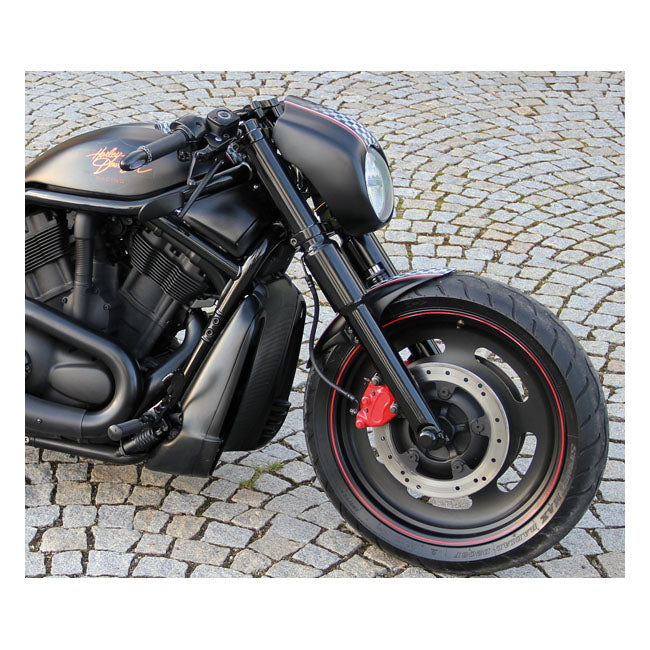 CULTWERK Damask / Gaffelkåpa / Bälg Cult-Werk 6-piece fork tube cover kit. Alu boots. V-Rod 02-11 / Dyna 06-17 / Softail 18-21 Customhoj