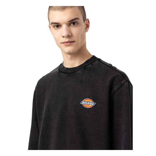 Dickies Sweatshirt Dickies Icon Washed Sweatshirt Black Customhoj