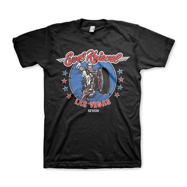 Evel Knievel T-shirt Evel Knievel In Las Vegas T-shirt Svart Customhoj