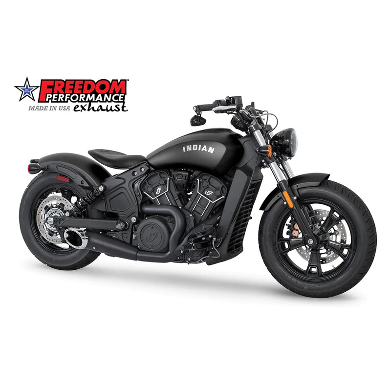 Freedom Performance Indian Slip-On Black / Turn Out / Chrome Freedom Performance Shorty 2-1 Slip-Ons Black / Chrome Indian Scout 15-up Customhoj