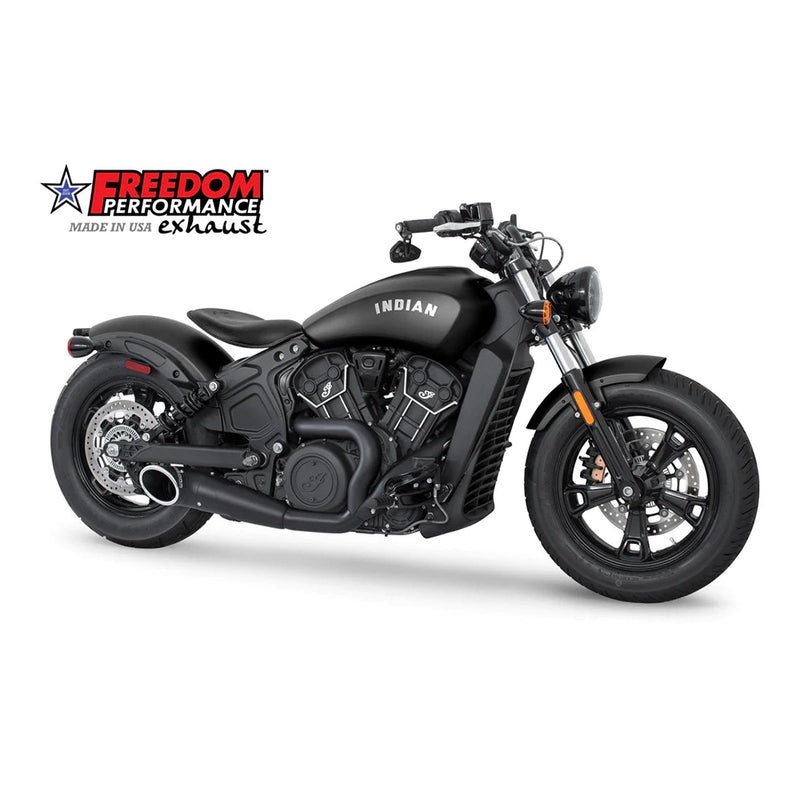 Freedom Performance Indian Slip-On Black / Turn Out / Sculpted Black Freedom Performance Shorty 2-1 Slip-Ons Black / Chrome Indian Scout 15-up Customhoj