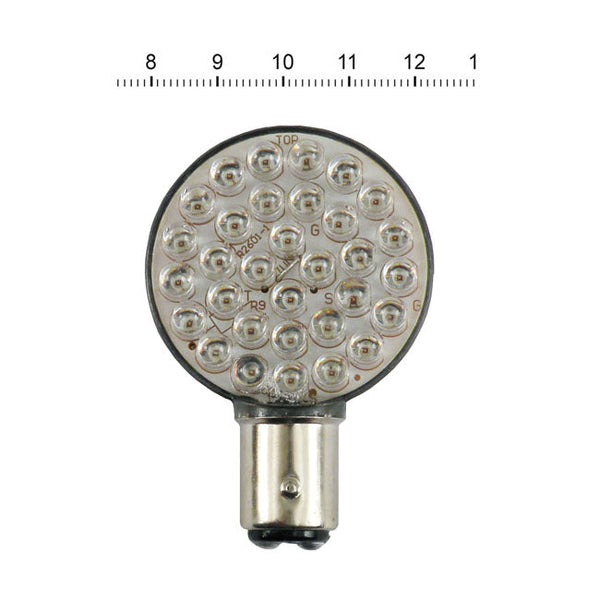 MCS 1157 LED Lollipop flat LED taillight & turn signal bulb. Orange Customhoj