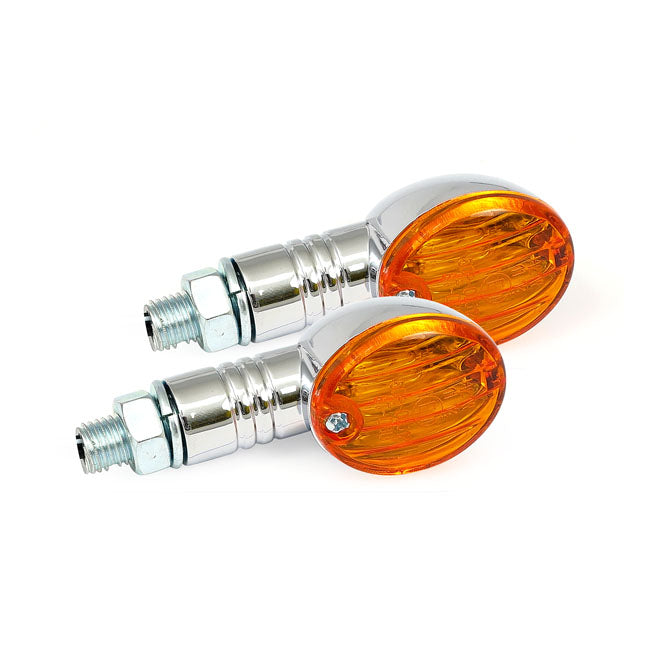 MCS Blinkers Krom / Orange Micro-Flash Blinkers Customhoj