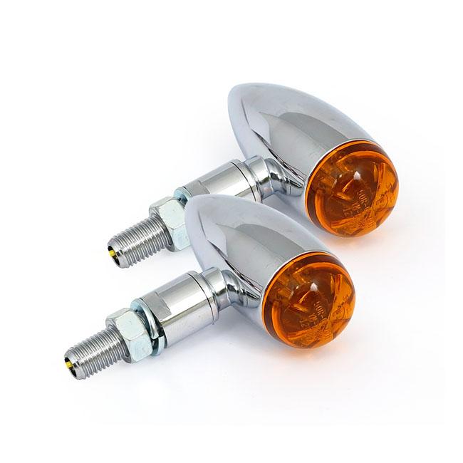 MCS Blinkers Orange lins Micro Bullet Blinkers Led Krom Customhoj