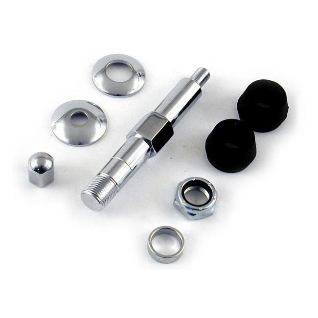 MCS Montering stötdämpare Krom Upper Shock Stud Kit for 1 shock. FL 58-66 Customhoj