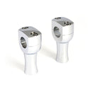 MCS Risers Krom Dighton 3" Rise Domed Risers Svart / Krom Customhoj