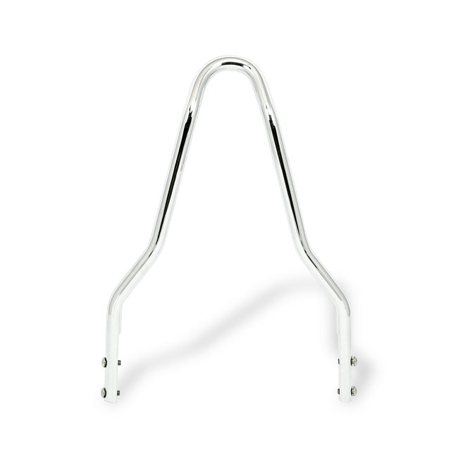 MCS Sissy Bar Chrome / 9.88" (25cm) wide x 13.8" (35cm) high Round Bar Pointed Sissy Bar Uprights Customhoj