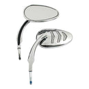 MCS Speglar med blinkers Krom Billet Speglar med blinkers Svart / Krom Customhoj