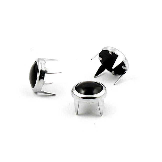 MUSTANG Nitar Mustang Decorative Studs Chrome Med Svart Pearl Customhoj