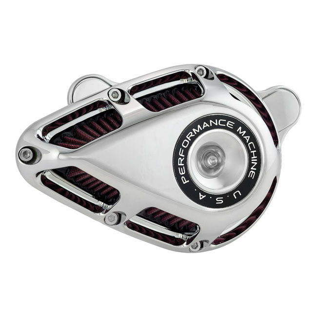 Performance Machine Air Cleaner Harley 16-17 Softail; 2017 FXDLS; 08-16 Touring, Trike. (e-throttle) / Chrome Performance Machine Jet Air Cleaner for Harley Customhoj