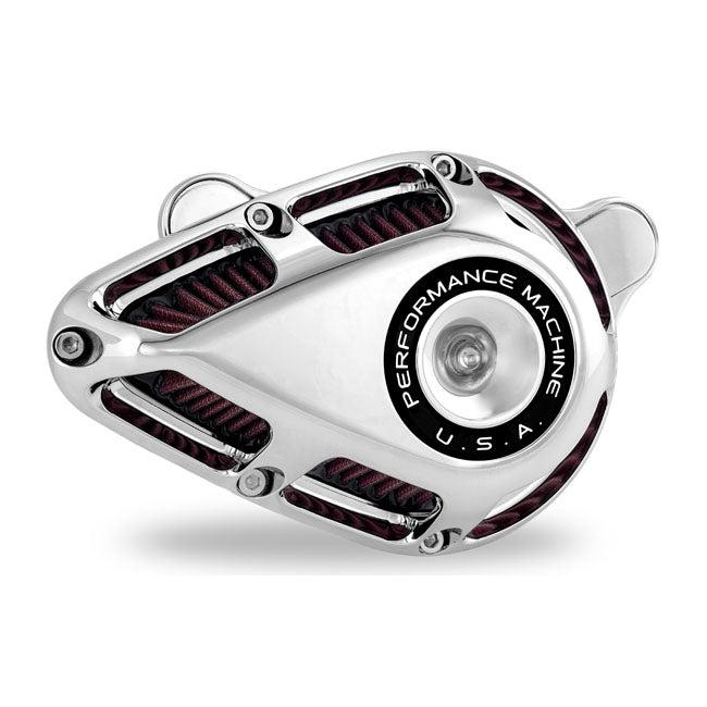 Performance Machine Air Cleaner Harley 18-21 Softail; 17-21 Touring; 17-21 Trikes / Chrome Performance Machine Jet Air Cleaner for Harley Customhoj