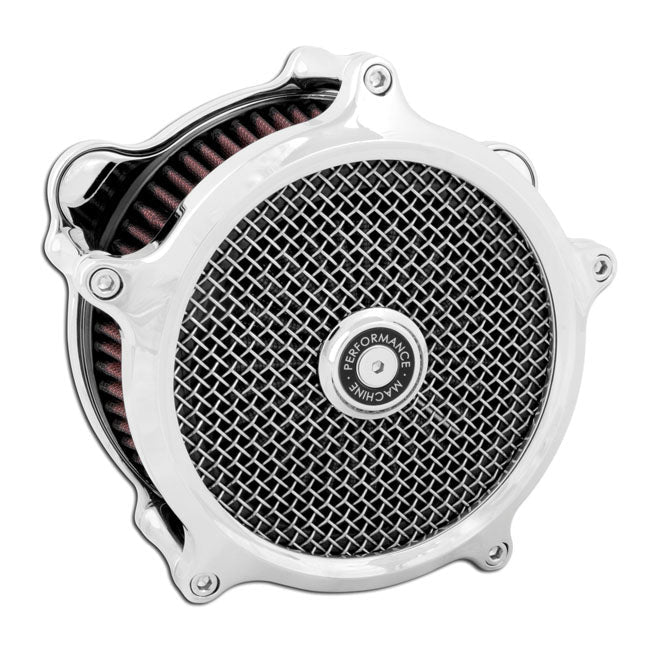 Performance Machine Air Cleaner Harley 18-22 Softail; 17-22 Touring; 17-22 Trikes / Chrome Performance Machine Super Gas Interchange Air for Harley Customhoj